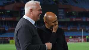 Miguel Cardoso and Flemming Berg, Mamelodi Sundowns.JPG